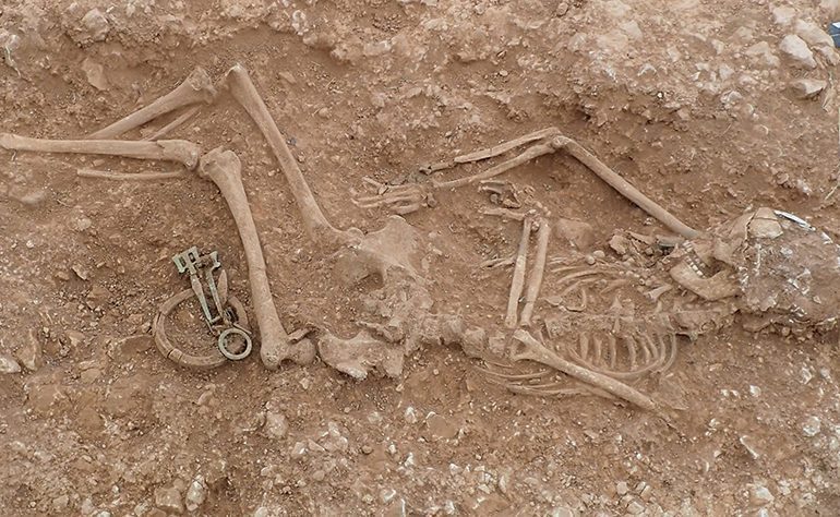 Skelett bei entdeckt in Lincolnshire