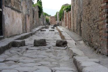 Pompeii straat, Italië