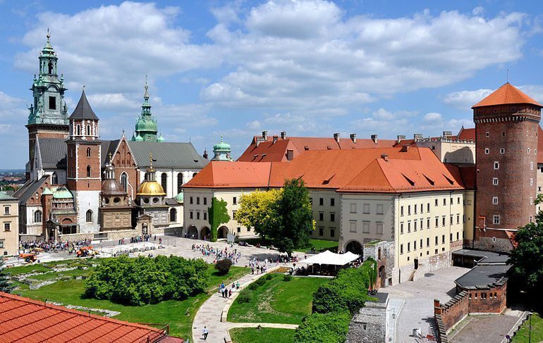 Het kasteel en de kathedraal van Wawel in Krakau, Polen