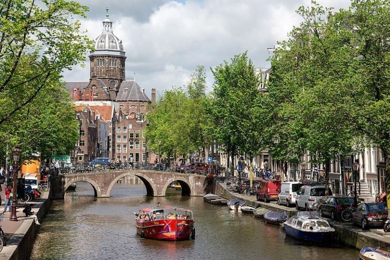 Kanäle in Amsterdam, Niederlande