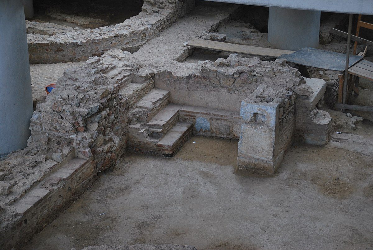 Sitio de excavación bajo el Museo de la Acrópolis, Atenas
