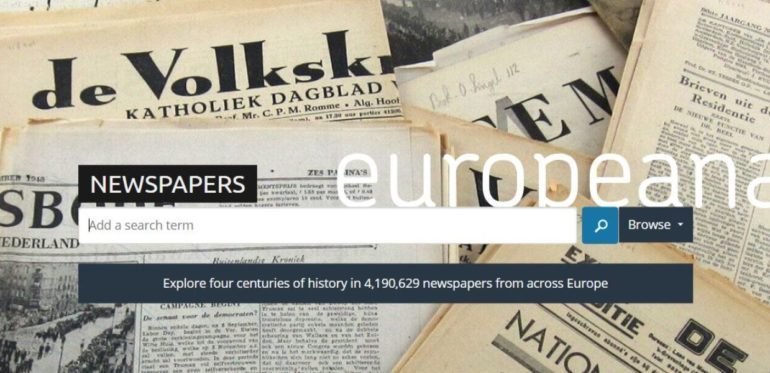 Europeana Newspapers search