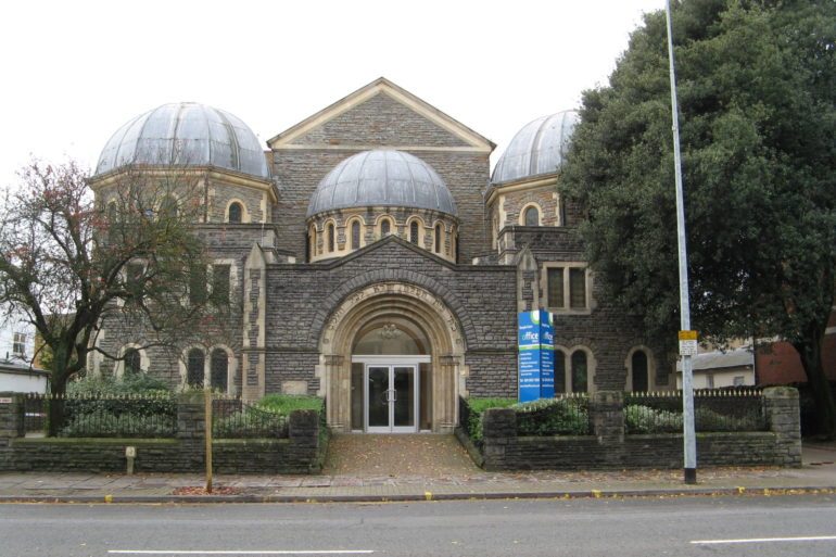 Die ehemalige Cardiff-Synagoge an der Cathedral Road