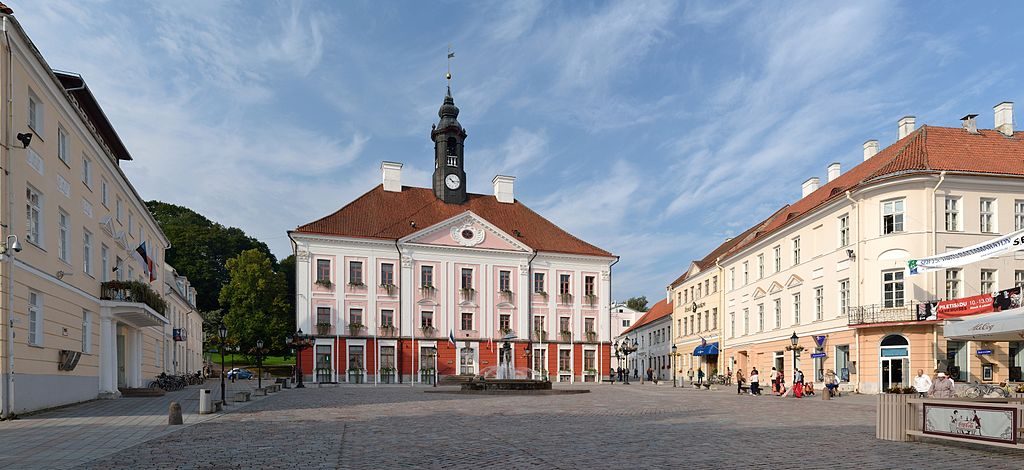 Das Rathaus in Tartu, Estland