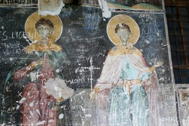Un fresco en Voskopojë, Albania