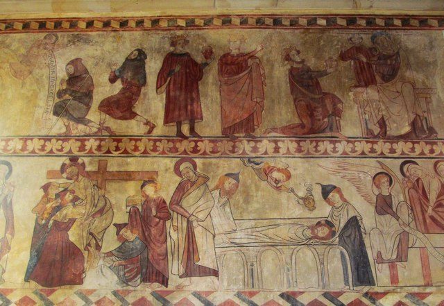 Peintures murales de l'église St Agatha, North Yorkshire, Royaume-Uni