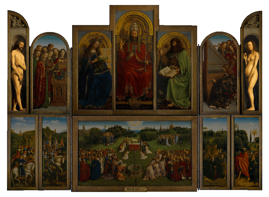 Die Anbetung der wahren Liebe im Altarbild von Gent