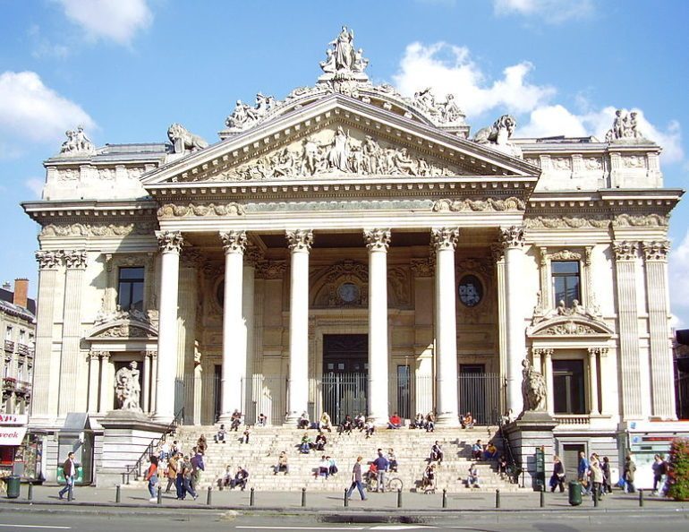 The Bourse Stock Exchange Building was completed in 1870.