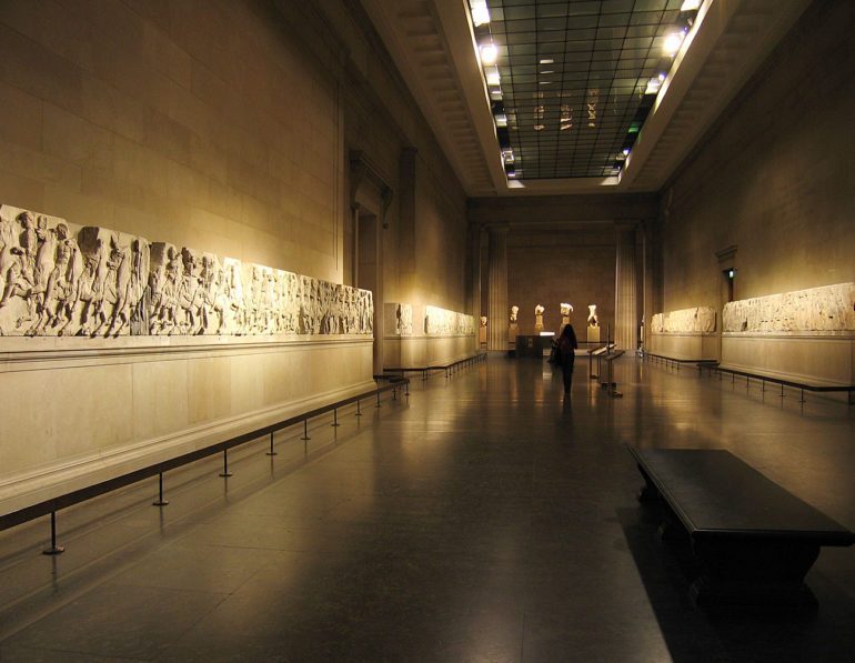 The Sculptures are also called the Elgin Marbles, named after the British Diplomat who acquired them for the British Museum.