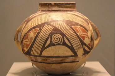 Greek Neolithic pottery with polychrome decoration for representational purposes.