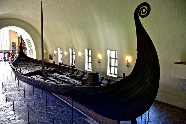 Het prachtige Vikingschipmuseum van Oseberg in Oslo, Noorwegen.
