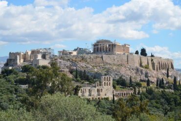 Una vista de la Acrópolis de Atenas.