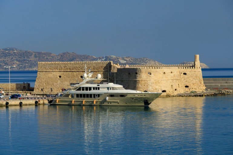 The famous old port at Heraklion.