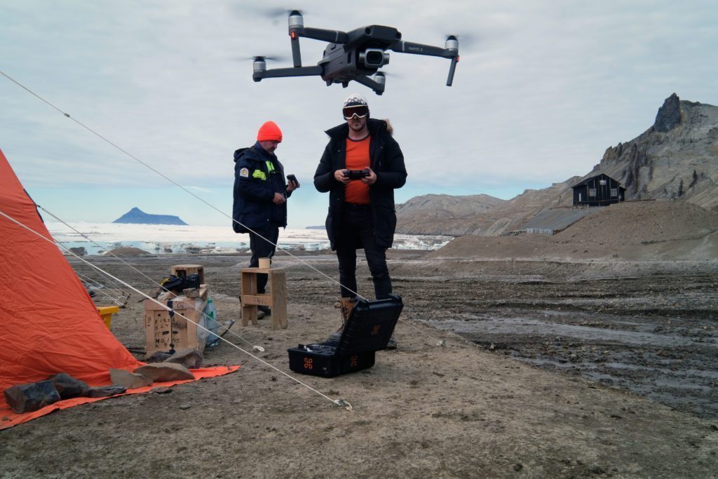 Some of the documentation was done using drones