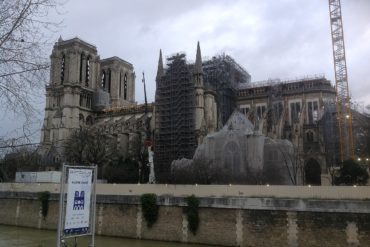 Restauración de Notre Dame en febrero de 2020.