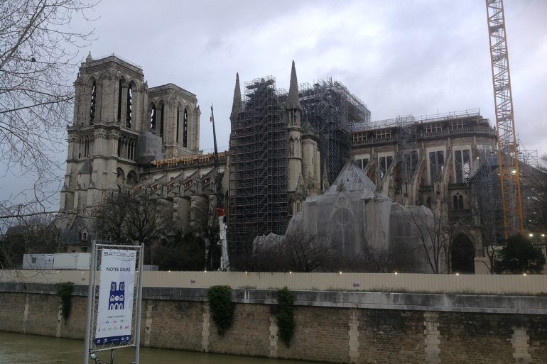 Restoration of Notre Dame in February 2020.