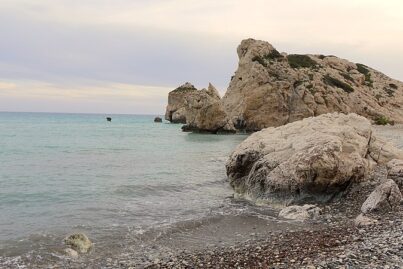A scene at Petra tou Romiou in Paphos, Cyprus.