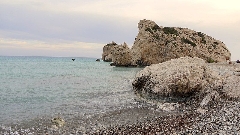 A scene at Petra tou Romiou in Paphos, Cyprus.