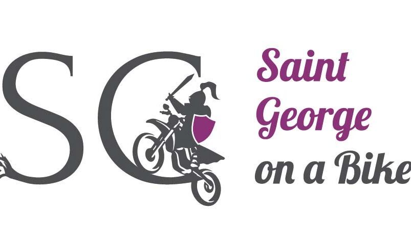 Saint George op een fiets