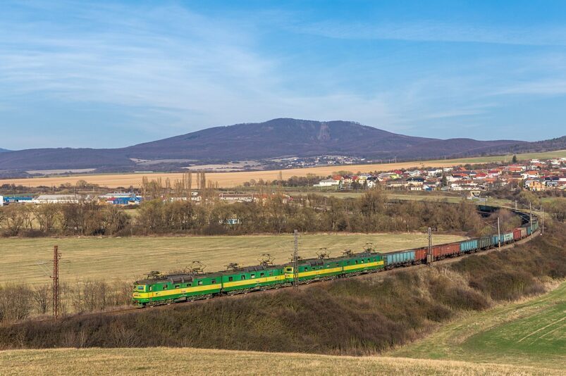 Railway track near Nižná Myšľa.