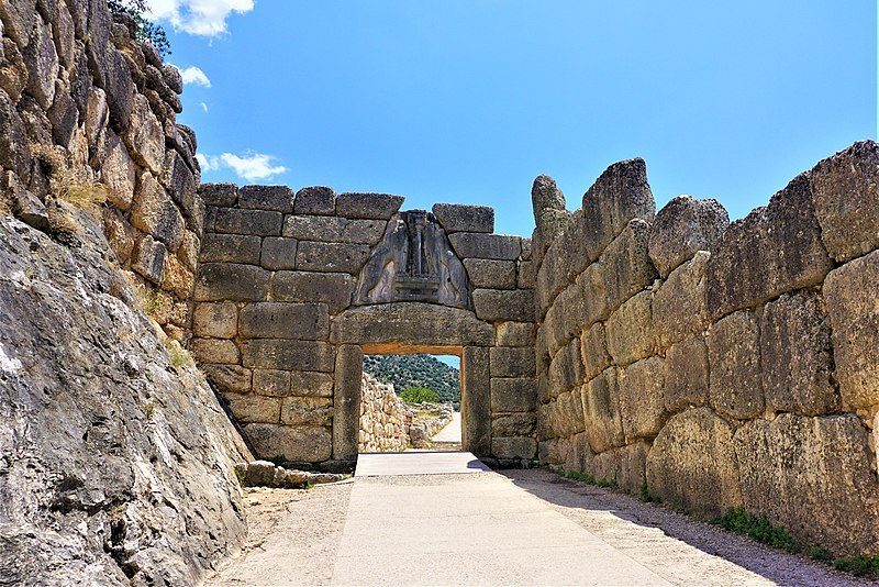 Lion Gate, Mycenae, Greece.