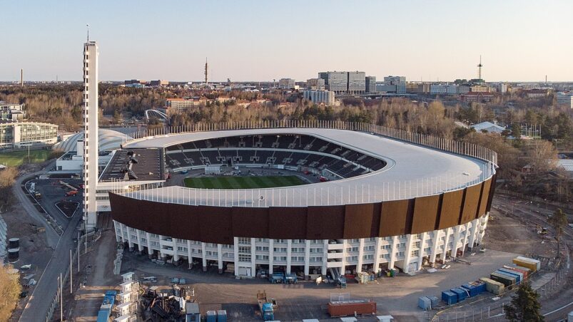 Olympic Stadium in Helsinki, Finland.