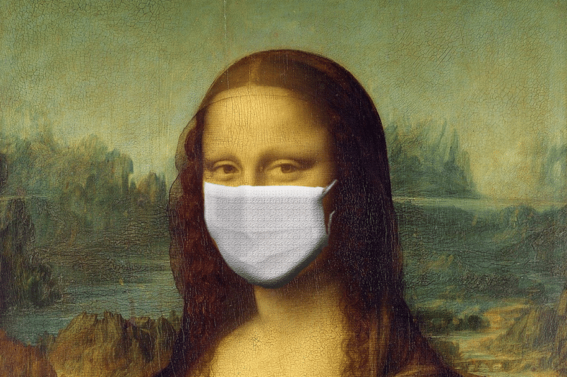 Mona Lisa con máscara