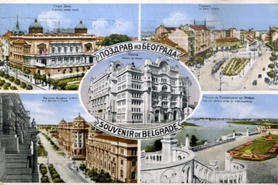 Alte Postkarte aus Belgrad, Serbien
