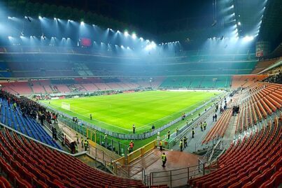 San Siro Stadium, Milan, Italy.