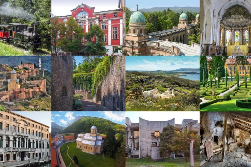 Die 12 europäischen Kulturerbestätten wurden für das 7 am stärksten gefährdete Programm 2021 in die engere Wahl gezogen