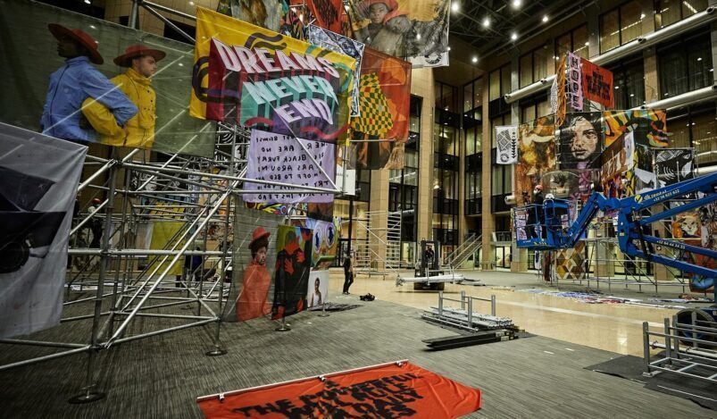 Artistic installation “Commotion”, in cooperation with Vhils and 19 artists