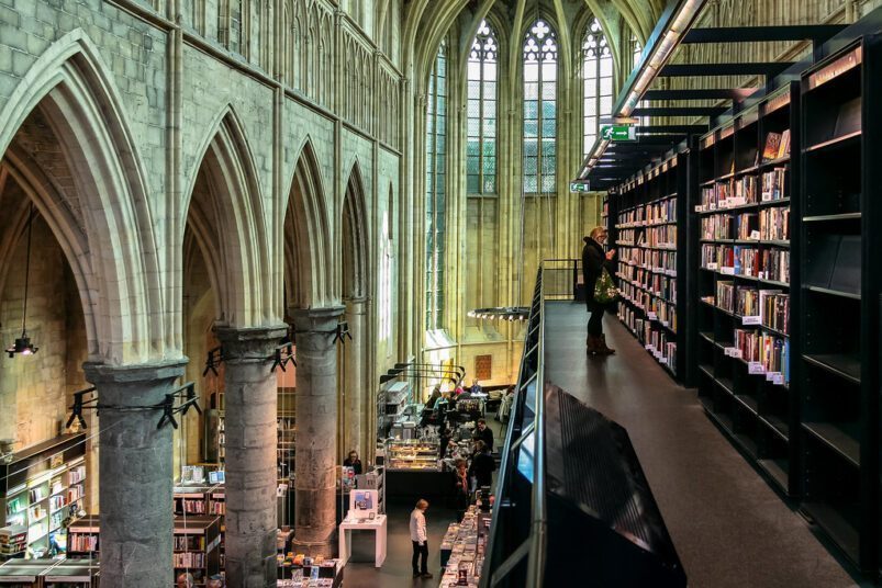 The Dominican Church in Maastricht, the Netherlands, has been converted to a bookstore