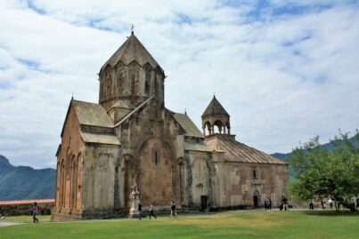 Le monastère de Gandzasar au Haut-Karabakh en 2010. Image : Alaexis Wikimedia CC BY-SA 3.0