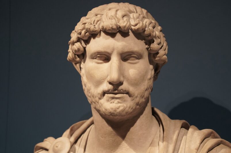 Marble bust of Hadrian. Image: TimeTravelRome via Wikipedia CC BY 2.0