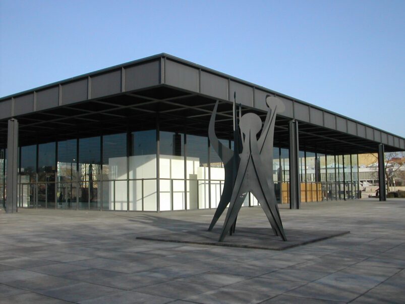 Mies van der Rohe's Neue Nationalgalerie in Berlin. Image: Harald Kliems via Wikimedia CC BY-SA 2.0