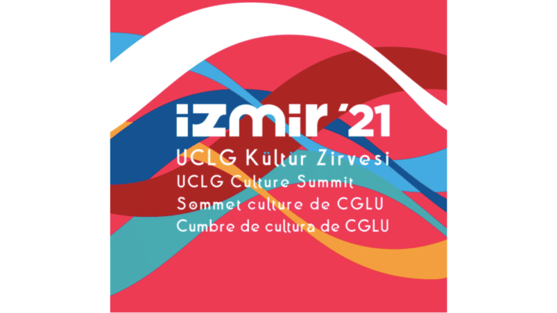 Logo of the 4th UCLG Culture Summit hosted by Izmir in September 2021