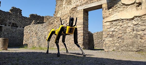 Spot, il cane robot. Immagine: Comunicato stampa Parco Archeologico di Pompei